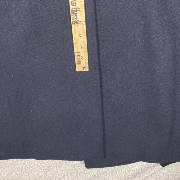 Vintage Michael Richards pure wool full length coat made in USA deep navy blue - Picture 12 of 13